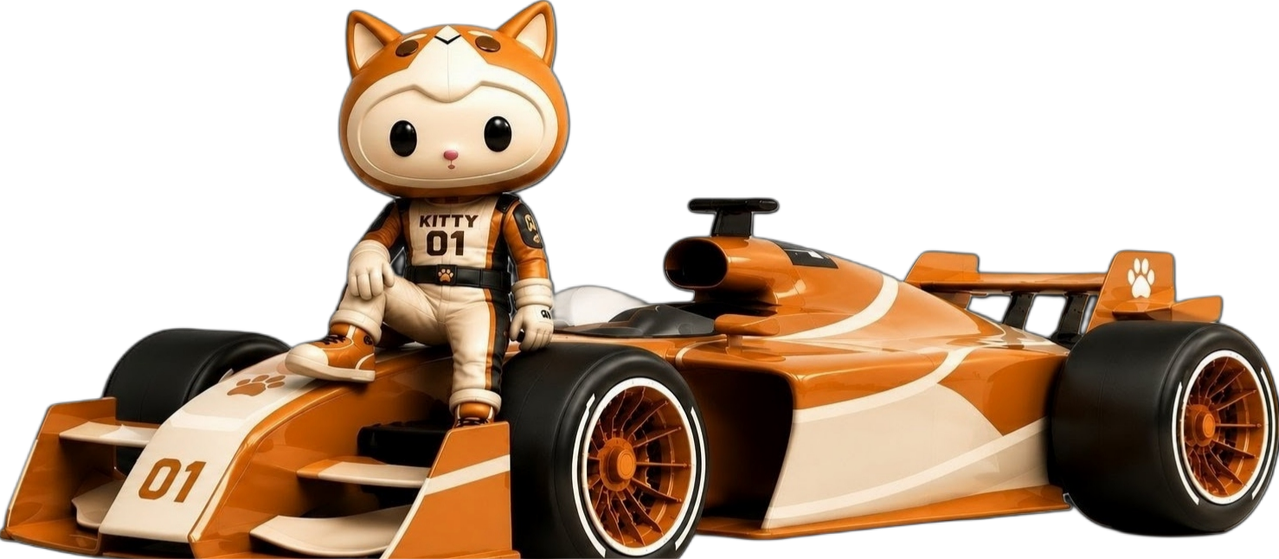 KittyInu on car