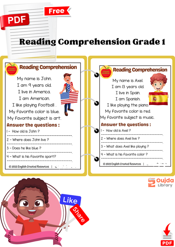 Download Reading Comprehension grade 1 PDF or Ebook ePub For Free with | Phenomny Books