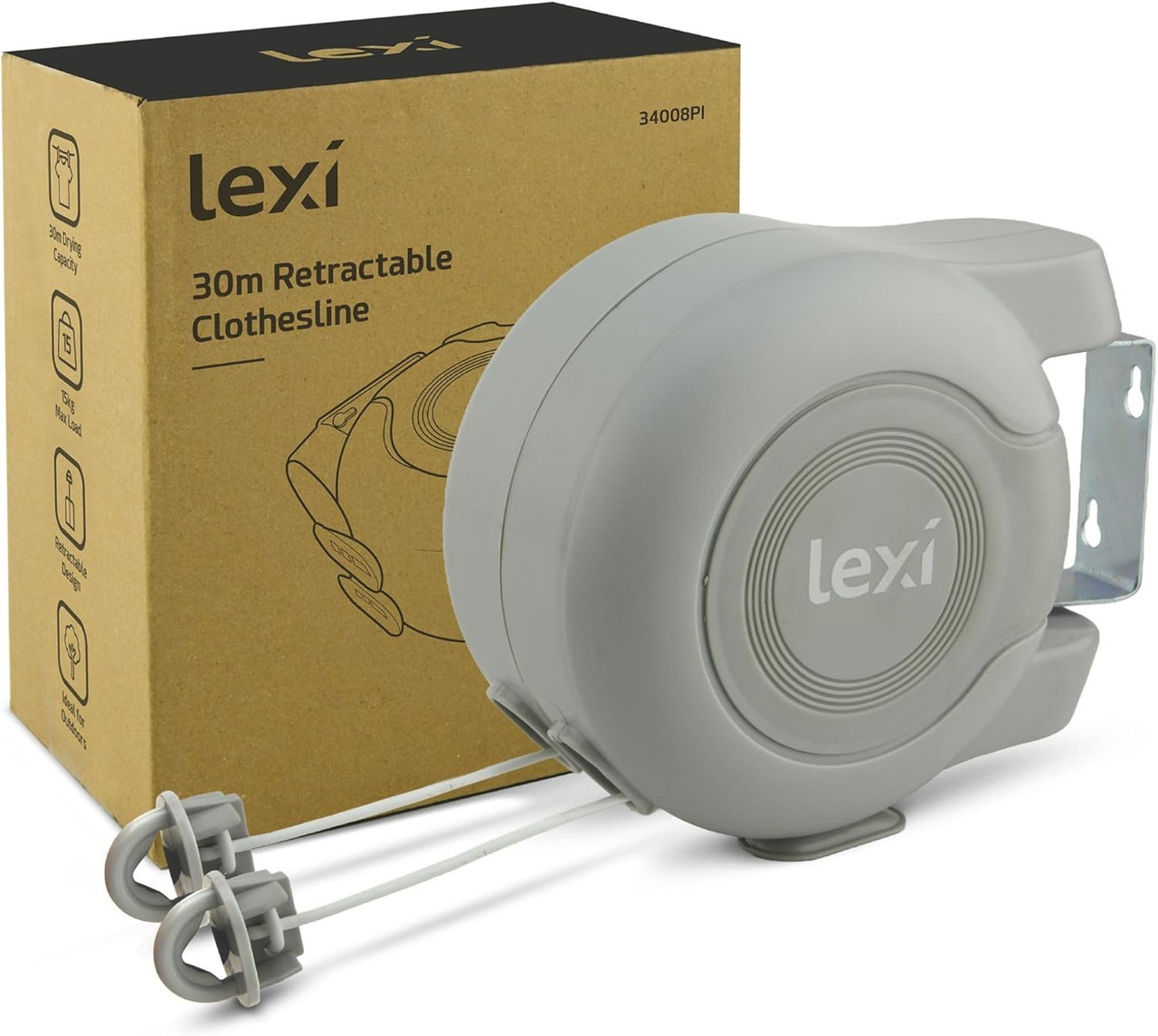 Lexi retractable washing line 30m