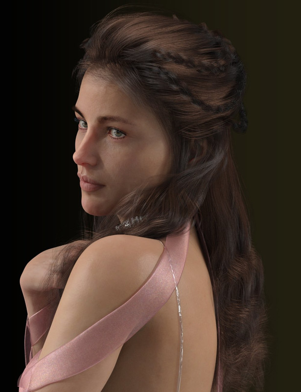 dForce Rose De Mai Hair for Genesis 3 and 8 Females