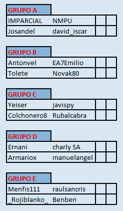 CHAMPIONS - Jornada 3 Enfrentamientos01-03