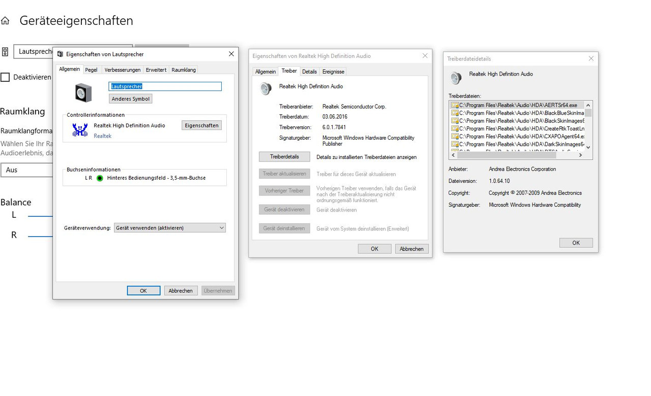 geräteeigenschaften