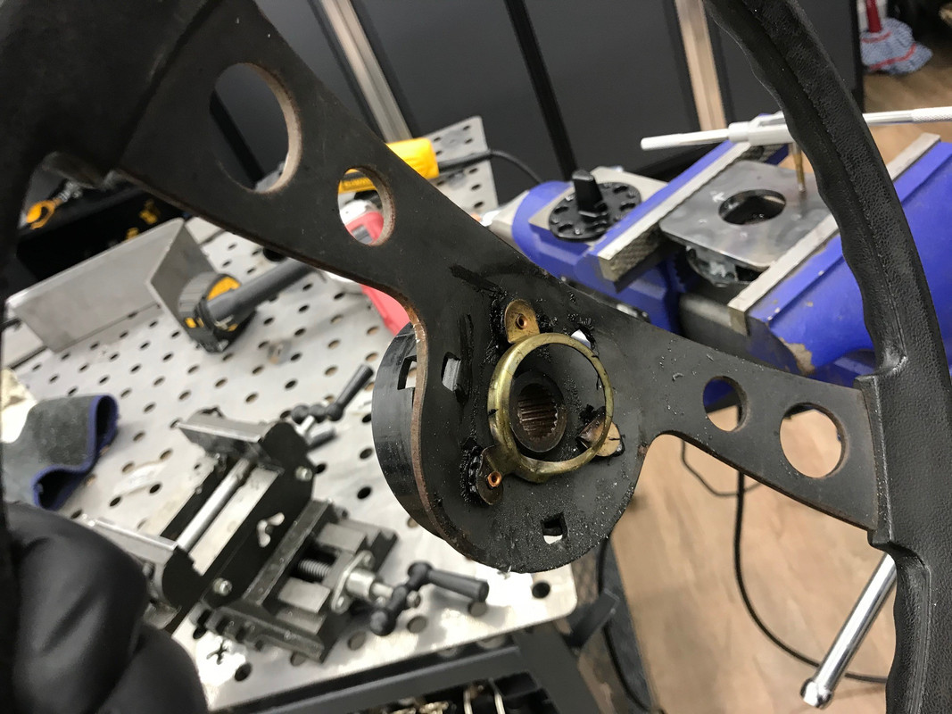 bent steering wheel
