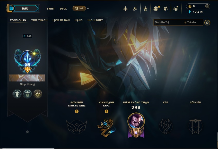 Acc LMHT # - Không Khung