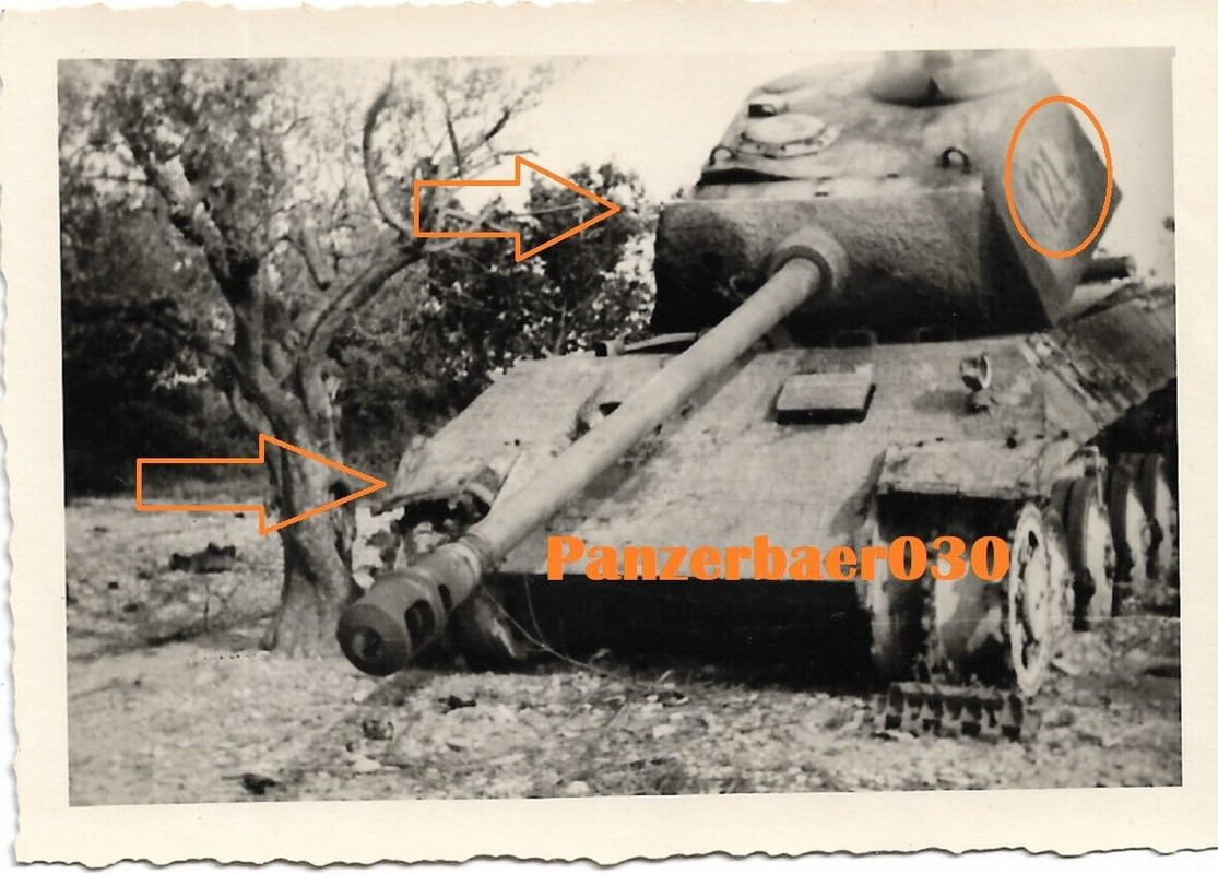 2WK Foto WH Technik Panzer V Panther Camo Zimmerit Kennung 12.PD Normandie