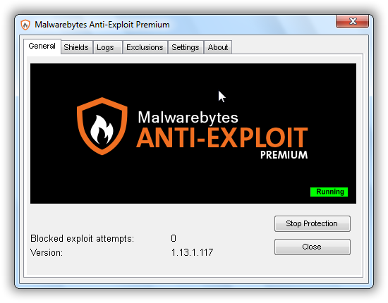 Malwarebytes Anti-Exploit Premium 1.13.1.288 Beta Sshot-1