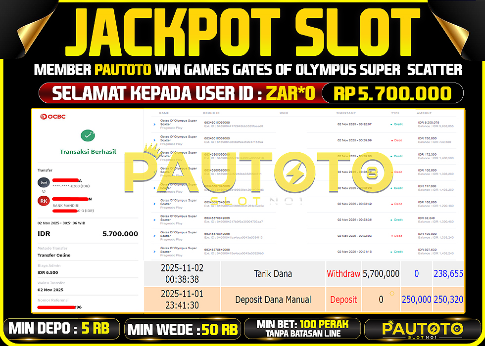 BUKTI JACKPOT LUNAS PAUTOTO