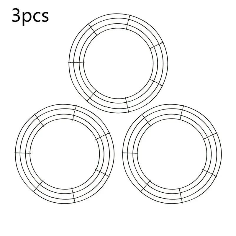 20 40cm Metal Wreath Round Iron Ring Christmas Decoration for Wedding Valentines Day Party Decoratio