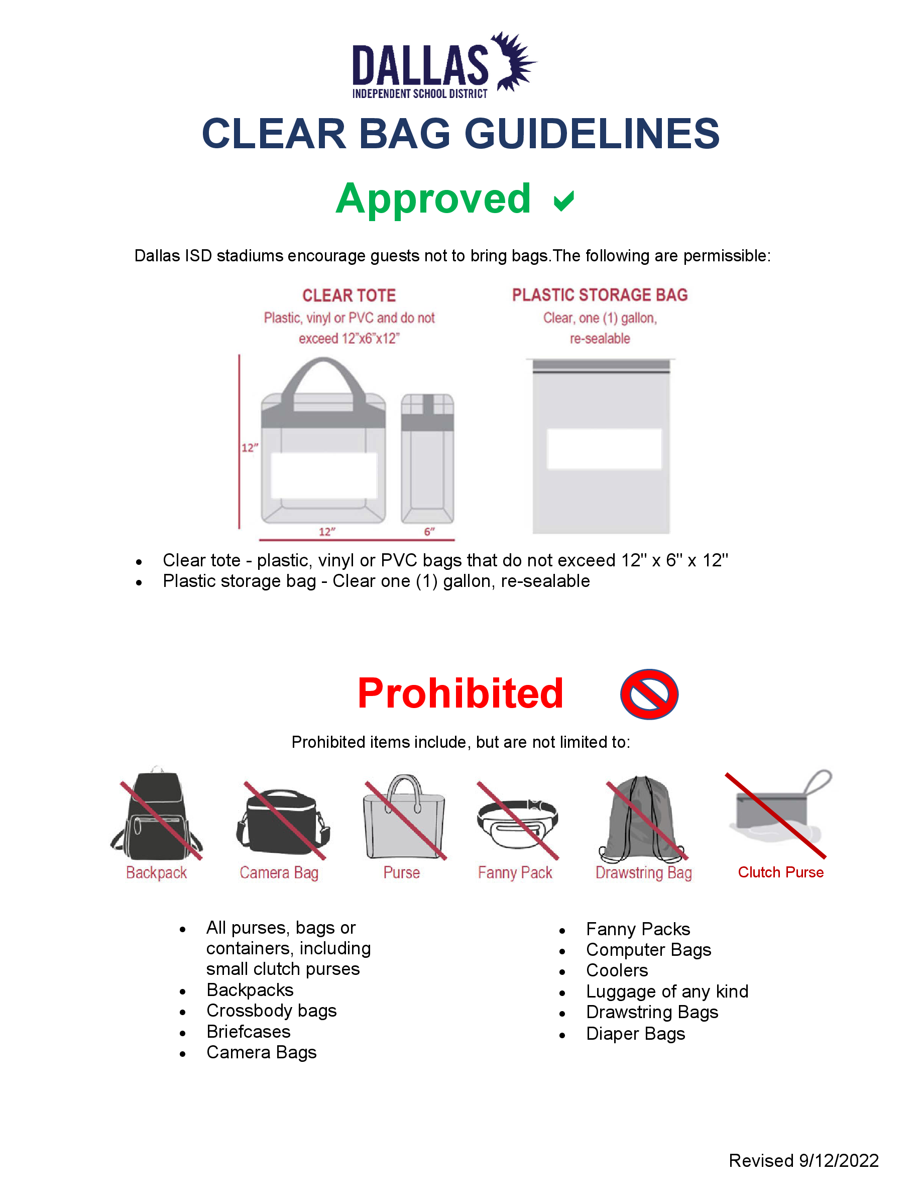 Clear Bag Guidelines 2022 — Postimages