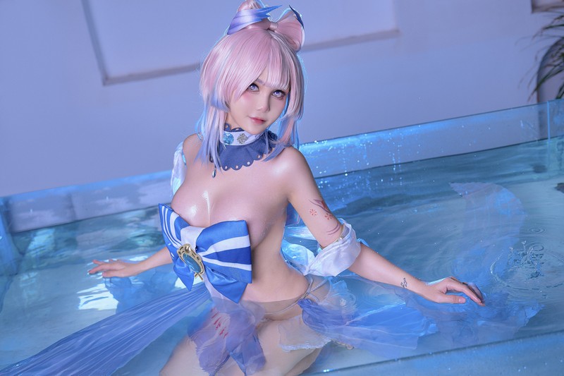 Joyce Lin2x Kokomi Cosplay Genshin Impact 写真集 49P插图7