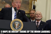 Trump Buzz Aldrin space