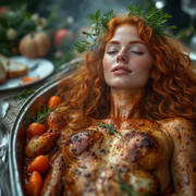 Garden wedding wom served Redhair 1 60