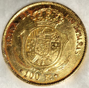 Isabelina oro con manchas marrones/anaranjadas 100-reales-1862-con-flash