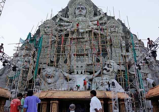 Durga Puja preparations in Kolkata, India