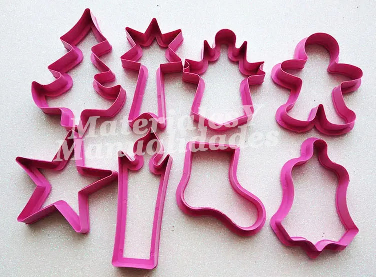 Molde cortador para galletas de navidad y pasta fria goma o  fondant
