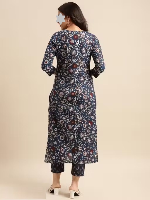 Attractive flower printed Graceful Women Kurta Sets Color 2 (KS123)