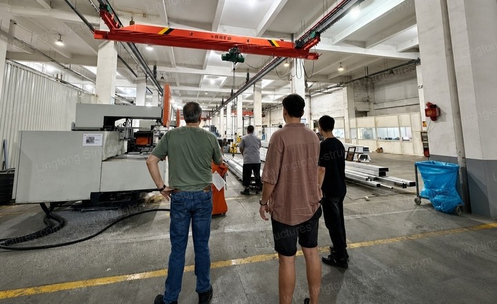 Lingtong Tent factory visit - drilling and machining workshop