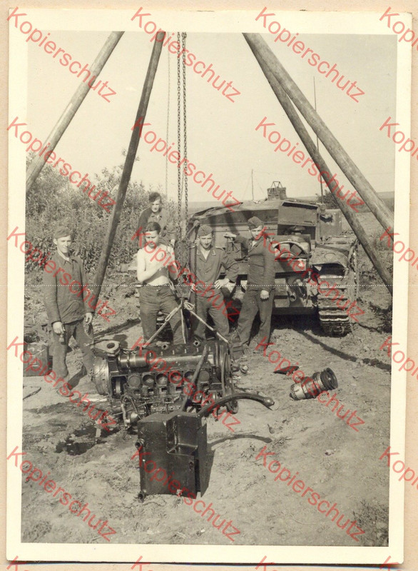 Panzer Sturmgeschütz Stug.Abtl.202 Motor Wechsel