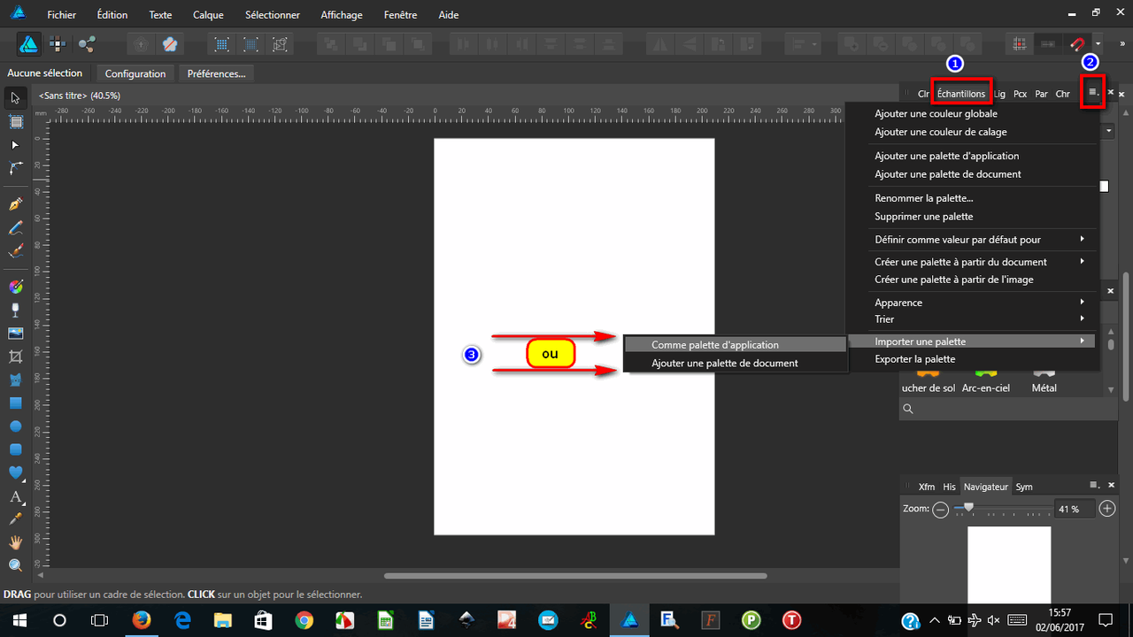 Installation fichiers afpalette