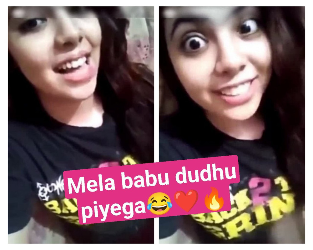 Cute desi girl hindi audio pressing her boob closeup