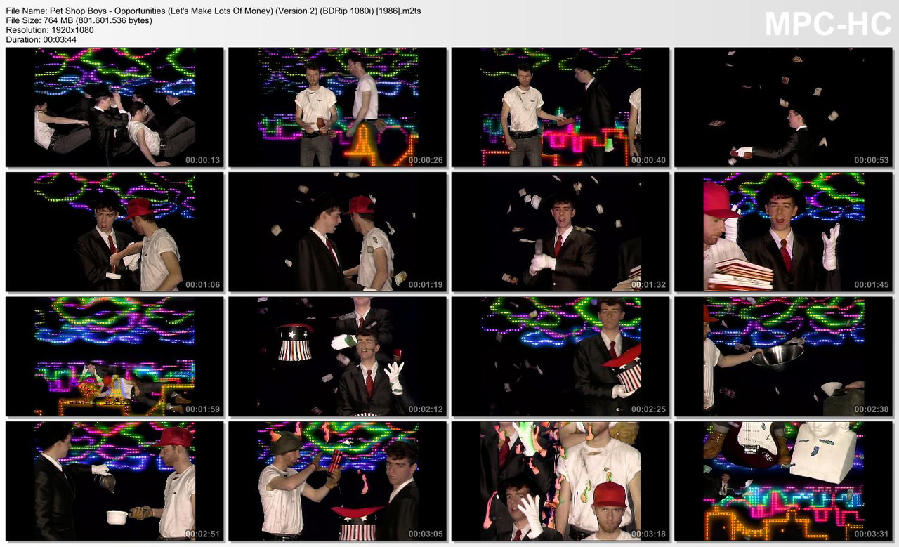 Pet Shop Boys - Opportunities (Let's Make Lots Of Money) (Version 2) (BDRip 1080i) [1986]