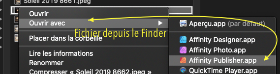 Fichier dans le Finder