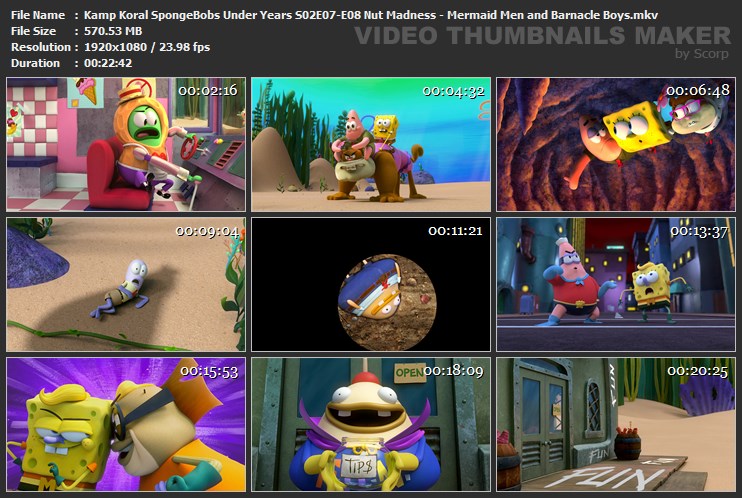 Kamp Koral SpongeBobs Under Years S02E07-E08 Nut Madness - Mermaid Men and Barnacle Boys.mkv