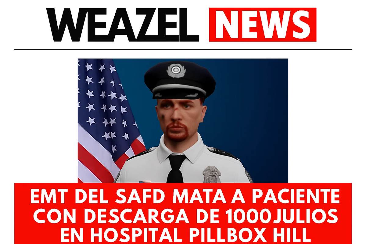 EMT del SAFD Mata a Paciente con Descarga de 1000 Julios en Hospital Pillbox Hill