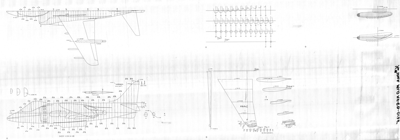 AV-8B Cross Sections and Loft Lines  1-20 Scale 