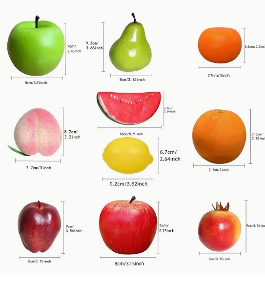 Frutas Artificiales realistas natural frutas para hogar decorar locaciones 