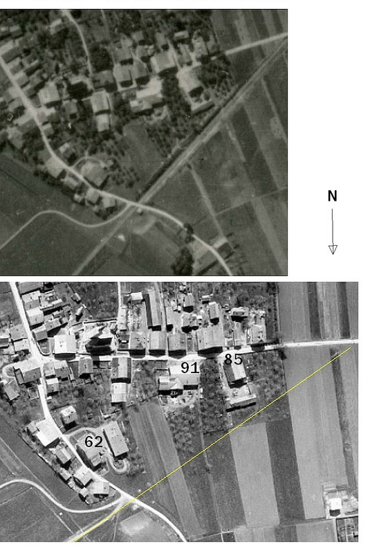 Verlauf der Umfahrungsbahn 1947 und 1958 in Amras