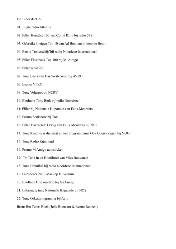 tunes deel 27