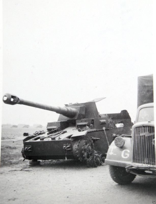 WK2 Foto 10,5 cm Geschütz auf Pz. IV schw. Pzjga