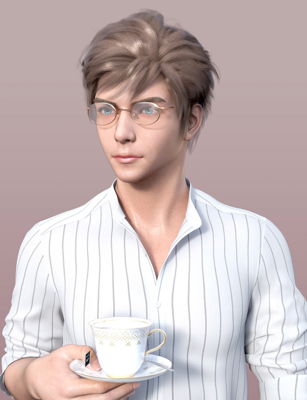Jin Hair for Genesis 8 and 8.1 Males Jin Hair for Genesis 8 and 8.1 Males