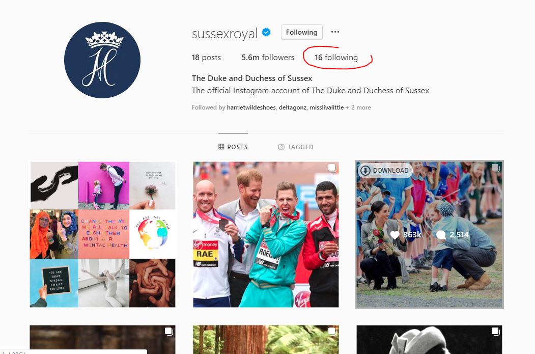 Akun instagram resmi milik Pangeran Harry dan Meghan Markle (Instagram/sussexroyal)
