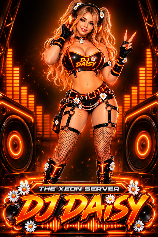 Neon-DJ-Daisy-Cyber-Poster
