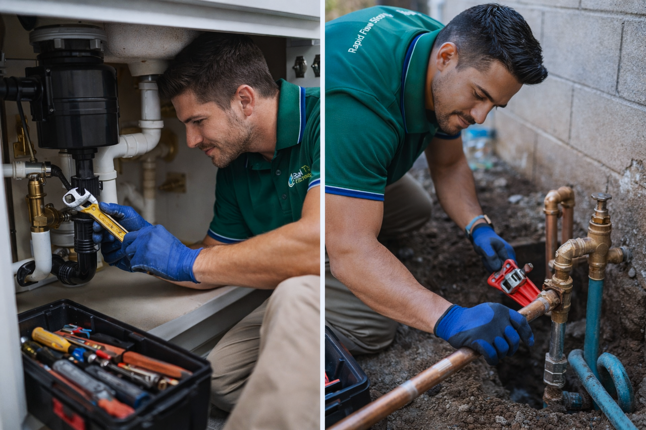 On Site Plumbing Work - Rapid Flow Services