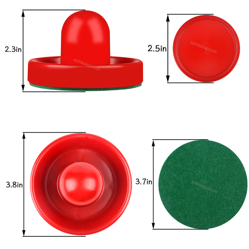 4pc Air Hockey Pushers Paddles and 4pc Air Hockey Pucks Strikers for Game Tables 4pc Air Hockey Pushers Paddles and 4pc Air Hockey Pucks Strikers for Game Tables