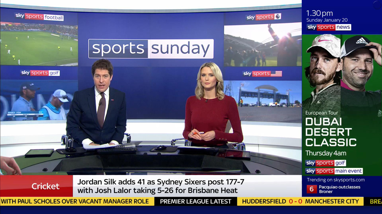 20 January - 12.00.00 - Sports Sunday. Stay in touch with the ne