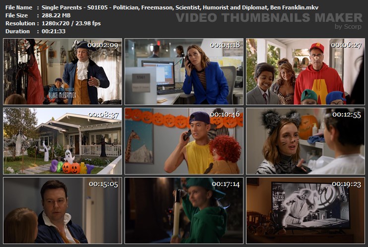 Single Parents - S01E05 - Politician, Freemason, Scientist, Humorist and Diplomat, Ben Franklin.mkv