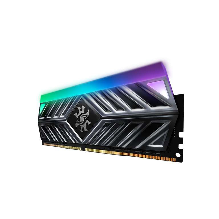 CyberPuerta: Memoria RAM XPG SPECTRIX D41 RGB Titanio DDR4, 3200MHz, 16GB, Non-ECC, CL16, XMP, Gris 
