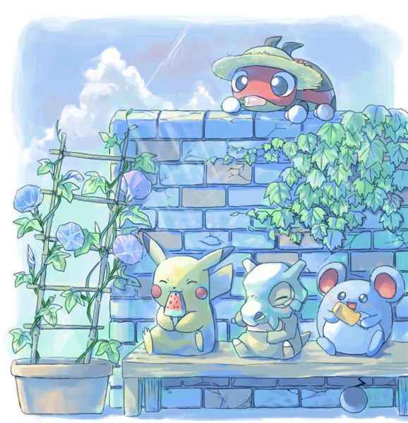 pikachu-marill-cubone-and-ledyba-pokemon