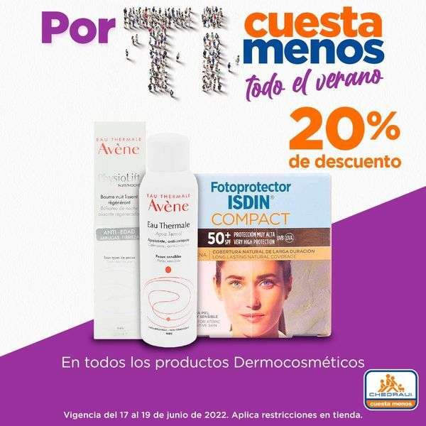 Chedraui: 20% de descuento en todos los productos dermocosméticos 