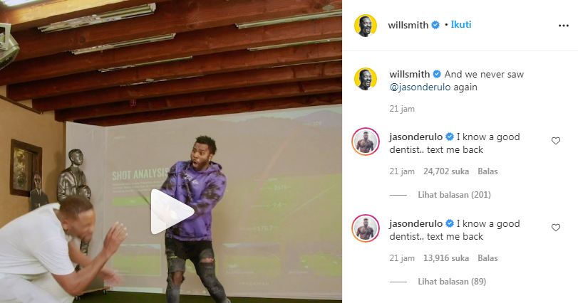 Komentar Jason Durelo diunggahan Will Smith