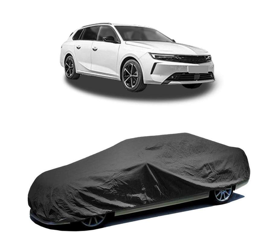 Husa tip prelata auto pentru OPEL ASTRA L Sports Tourer (OV5) 2021,culoare negru, material textil impermeabil, rezistanta la intemperii praf UV, CARPASSION Husa Protectie