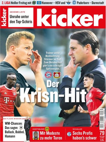 Cover: Kicker Sportmagazin No 79 vom 29  September 2022