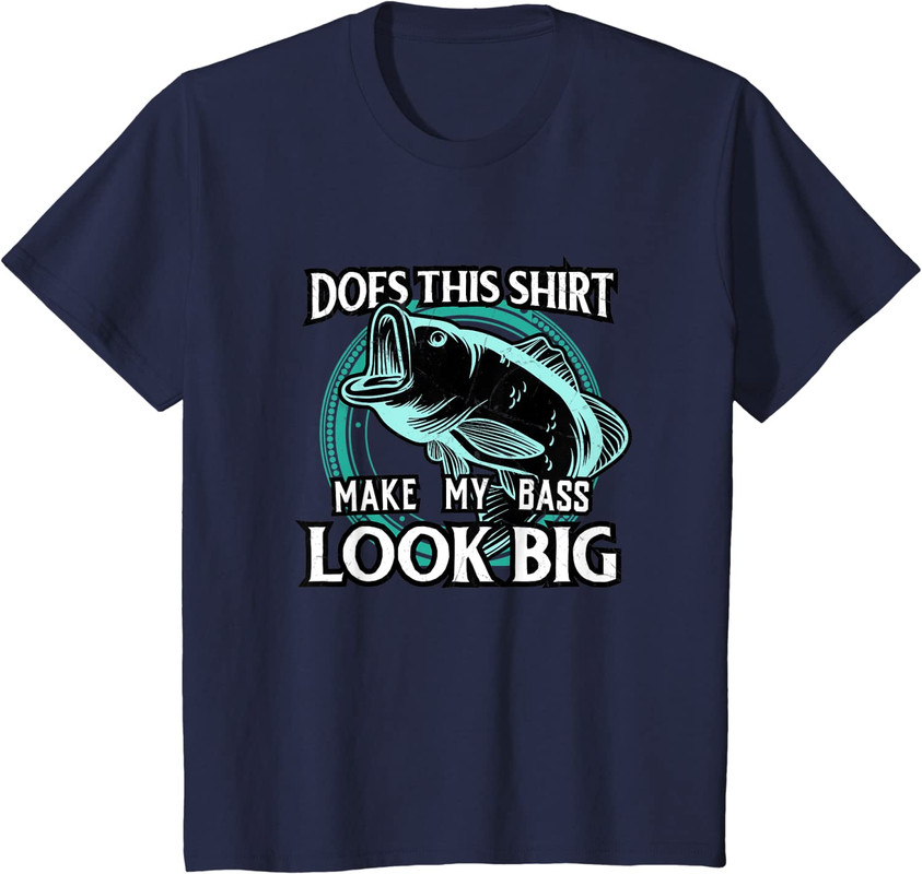 Does This Shirt Make My Bass Look Big Funny Fishing Youth Unisex T-shirt - Picture 4 of 4