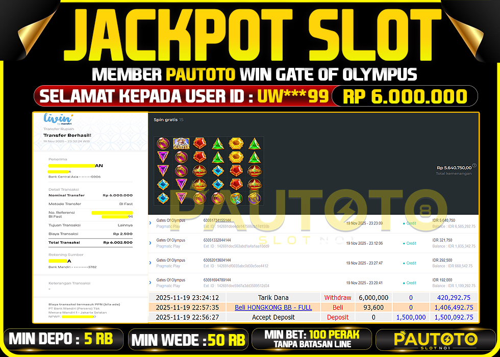 BUKTI JACKPOT LUNAS PAUTOTO