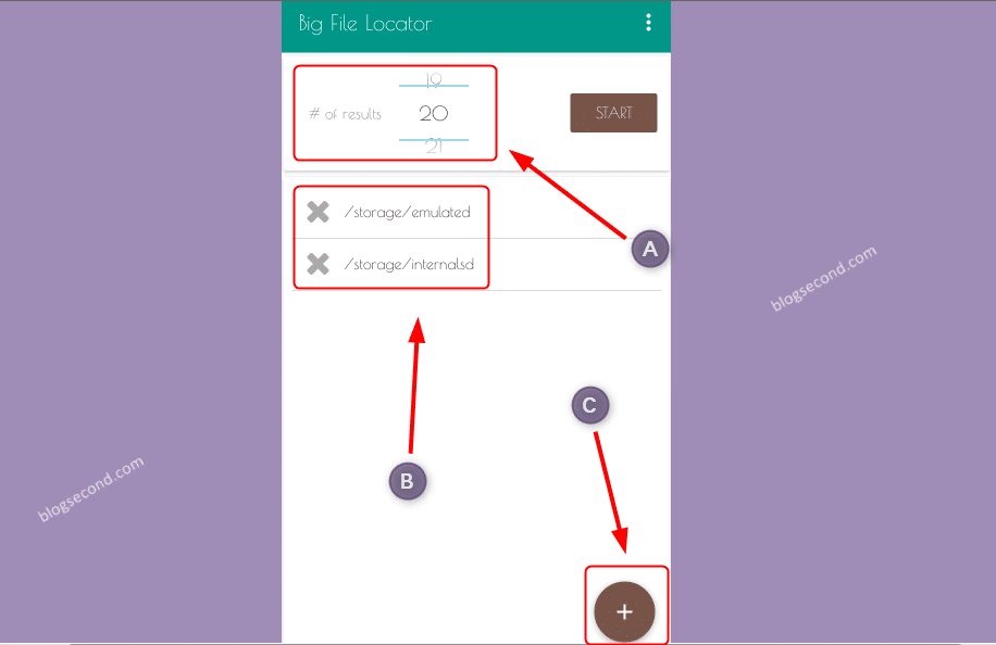 Gambaran dari Aplikasi Big File Locator