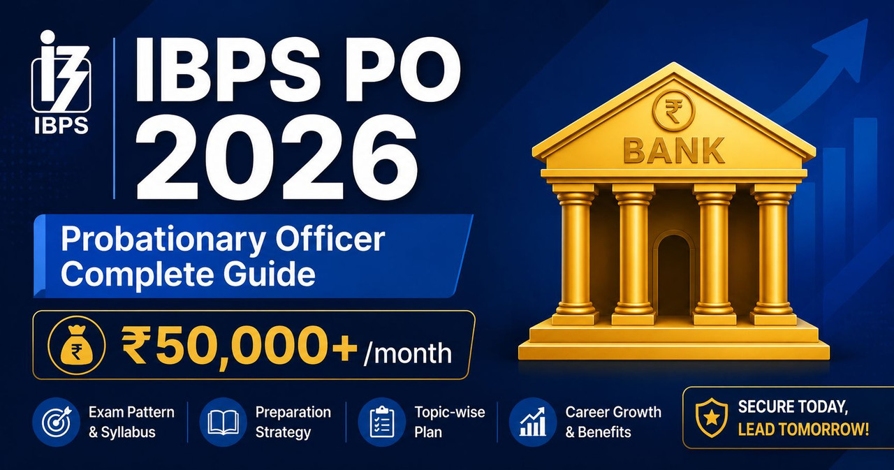 IBPS PO 2026 Guide - GovtJobs.io IBPS PO 2026 Probationary Officer Complete Guide - Syllabus Exam Pattern and Salary